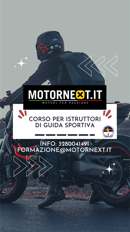 CORSO PER ISTRUTTORI DI TECNICHE DI GUIDA SPORTIVA MOTORNEXT - NOVEMBRE 2024