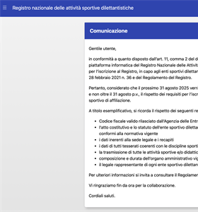 AVVISO ALLE ASD E SSD AFFILIATE MOTORNEXT - LIBERTAS: COMUNICATO...